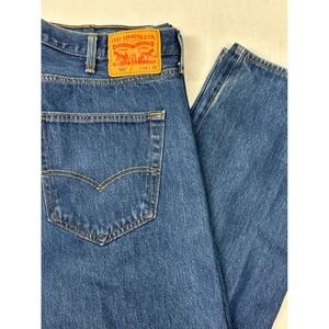 Levi's 501 Jeans Mens Blue Denim‎ Straight Leg Button Fly Classic Fit W44 L32